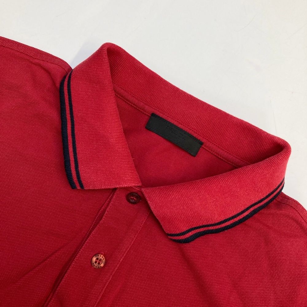 PRADA プラダ 半袖ポロシャツ レッド系 XL [240101501264] メンズ