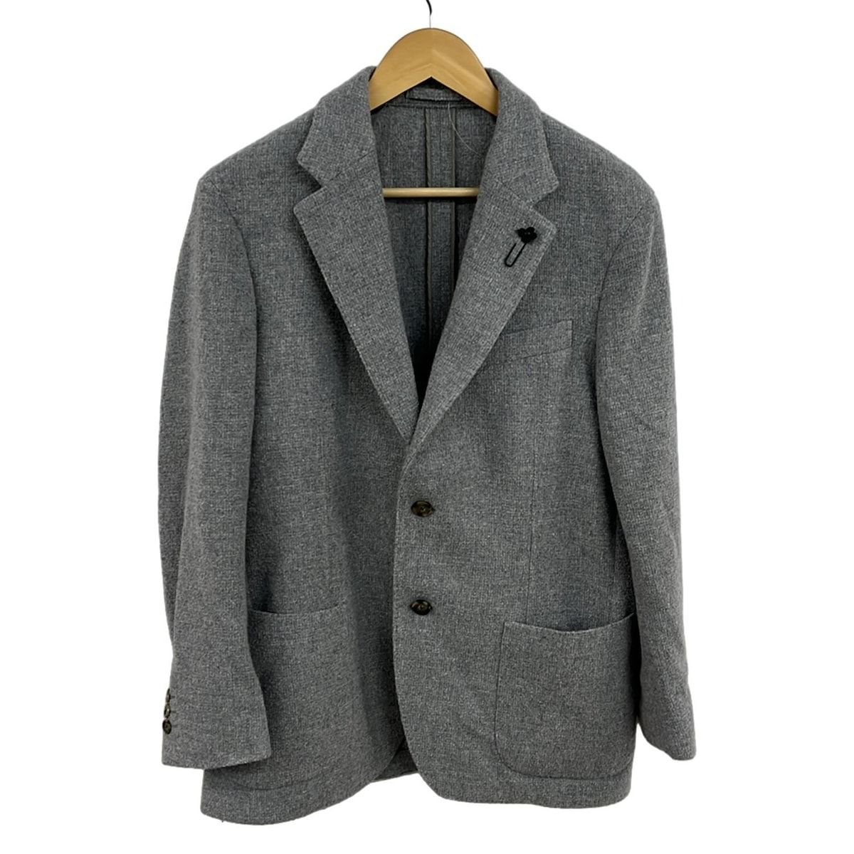 LARDINI グレー　シングルジャケット　50 秋冬 lardini(ラルディーニ) ジャケット サイズ50 メンズ美品 - グレー 長袖