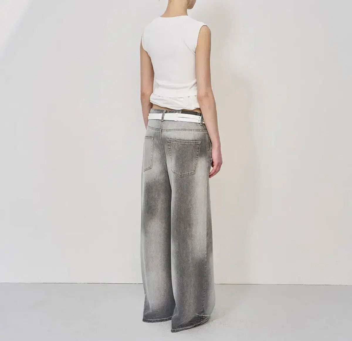 LCDC TM ハンドブラッシュド WIDE LEG デニム