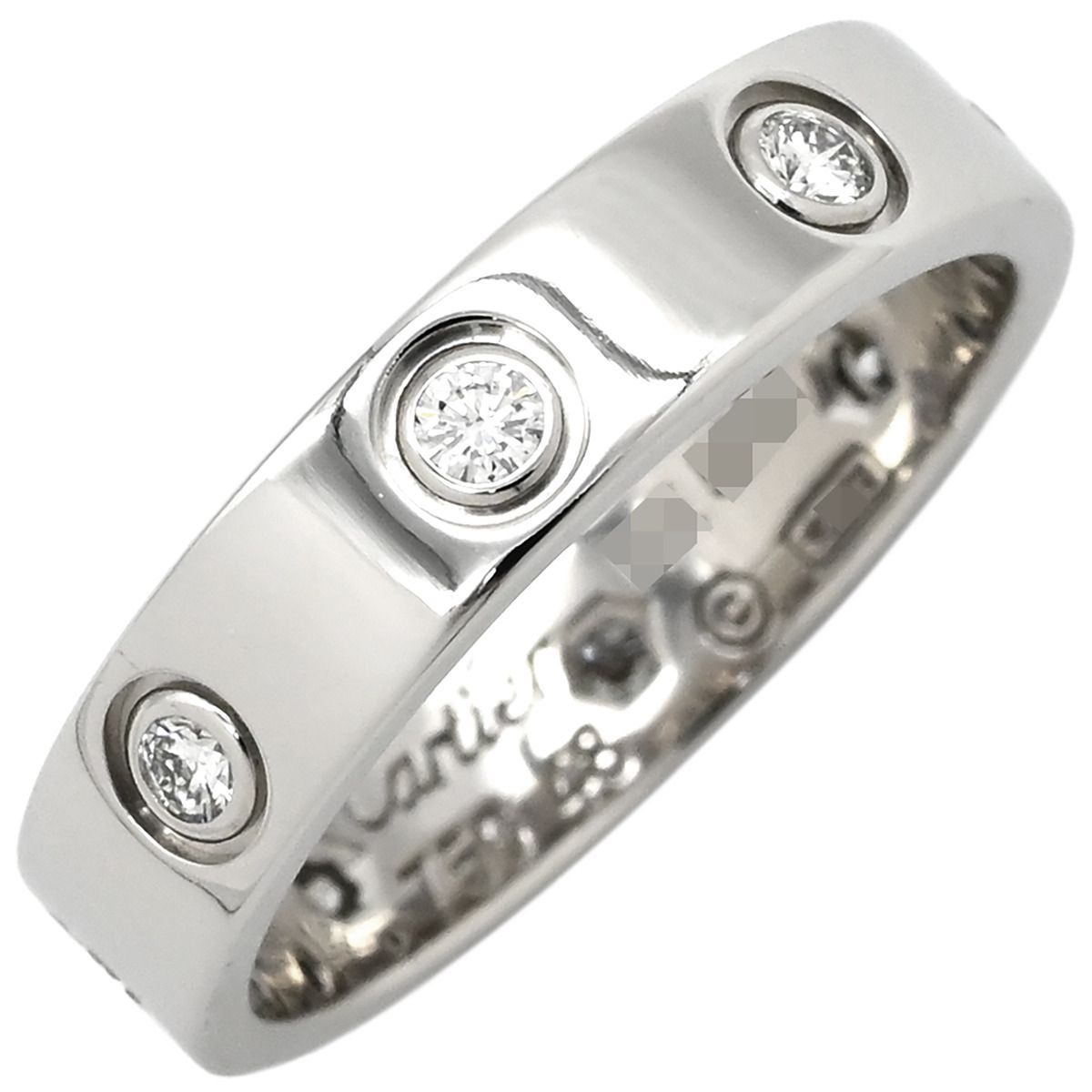 カルティエ Cartier リング 指輪 ラブリング フルダイヤ ホワイト