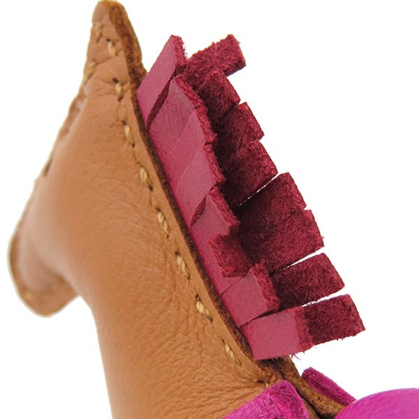  エルメス HERMES バッグチャーム ロデオPM アニョーミロ ゴールド ルビー ローズパープル 茶 赤 紫 Y刻印 キーホルダー キーリング 小物