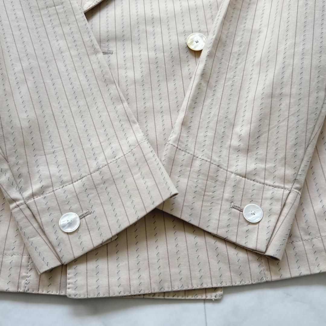 PAUL SMITH ダブルブレスト ベージュストライプ ジャケット L - メルカリ