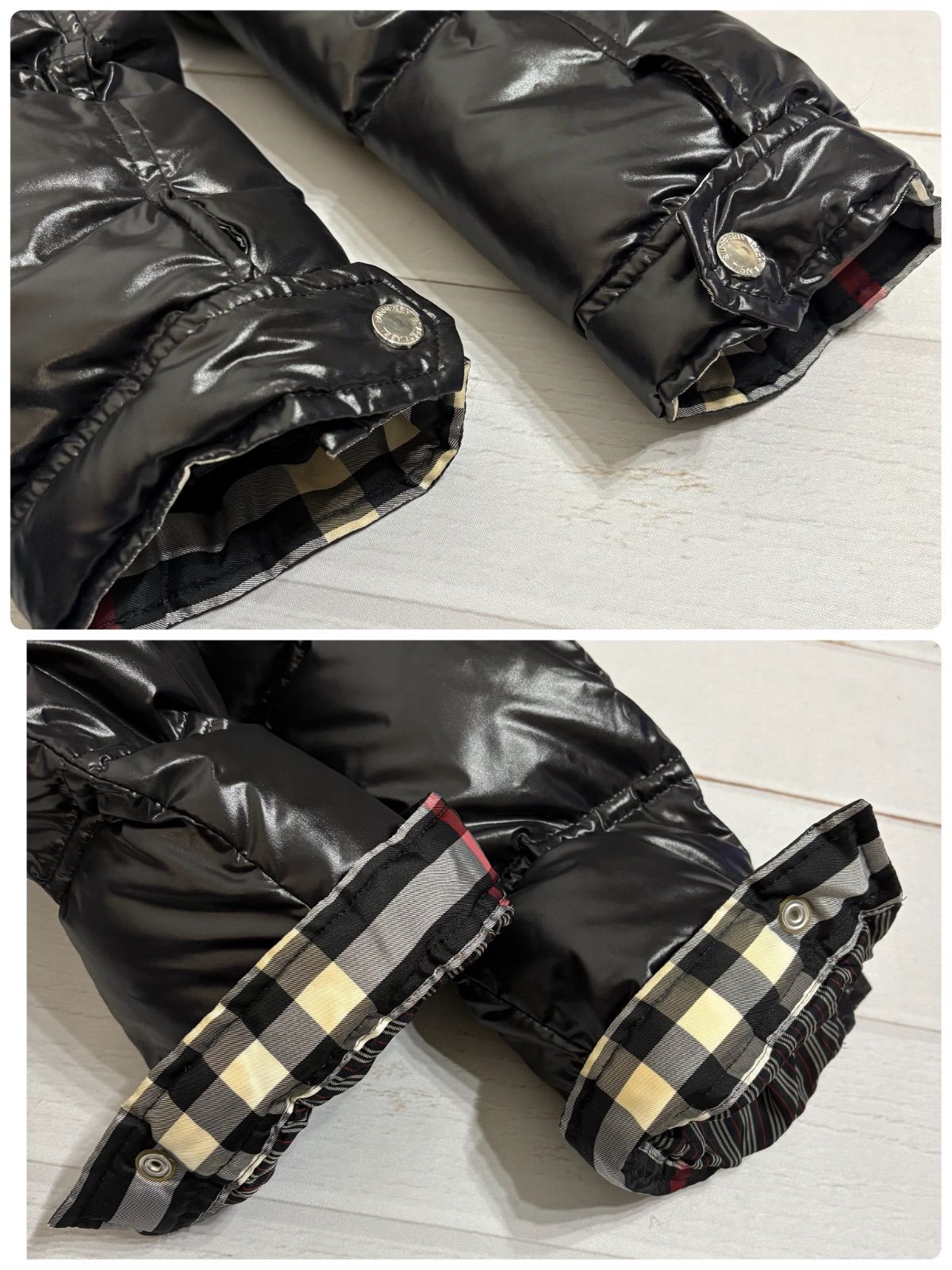 【極稀少・美品】バーバリーブラックレーベル　ファー　ベスト　ダウンジャケット　M バーバリーブラックレーベル BURBERRY BLACK LABEL ダウンジャケット
