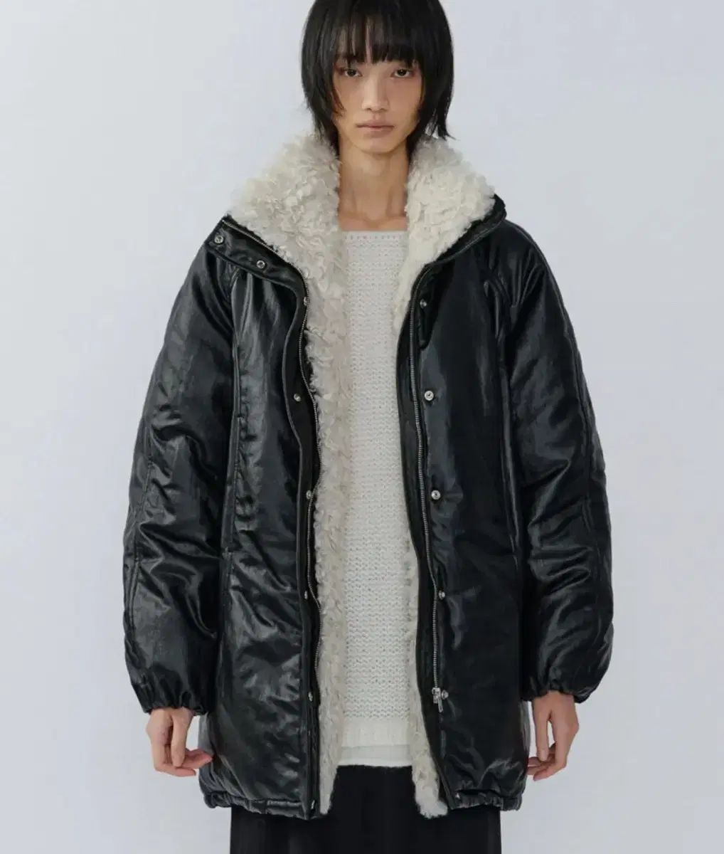 イアニング FUR COLLAR PADDED ハーフ アウター