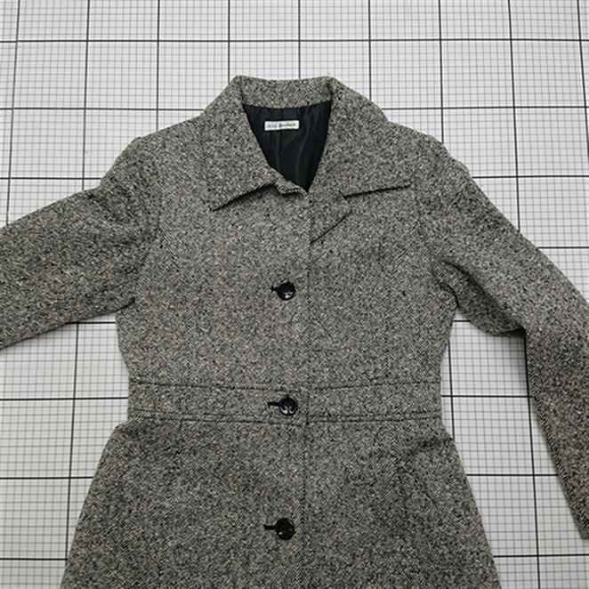 ◇ ⊇ アー・ヴェ・ヴェ a.v.v standard ウール混ロングコート グレー 