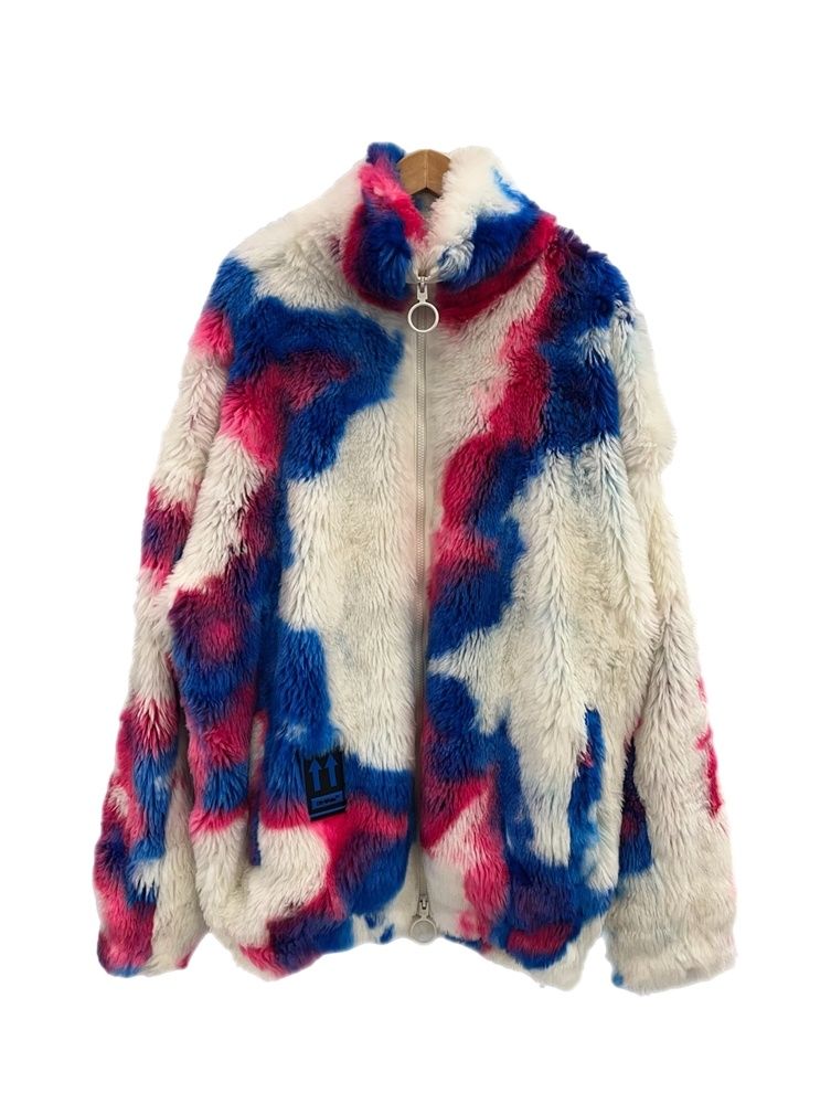 オフホワイト OFF-WHITE 19 AW Fake Fur Zip Anorak フェイクファージップアノラック グラデーションフェイクファージップジャケット ジャケット マルチ Mサイズ 101 MT-5434