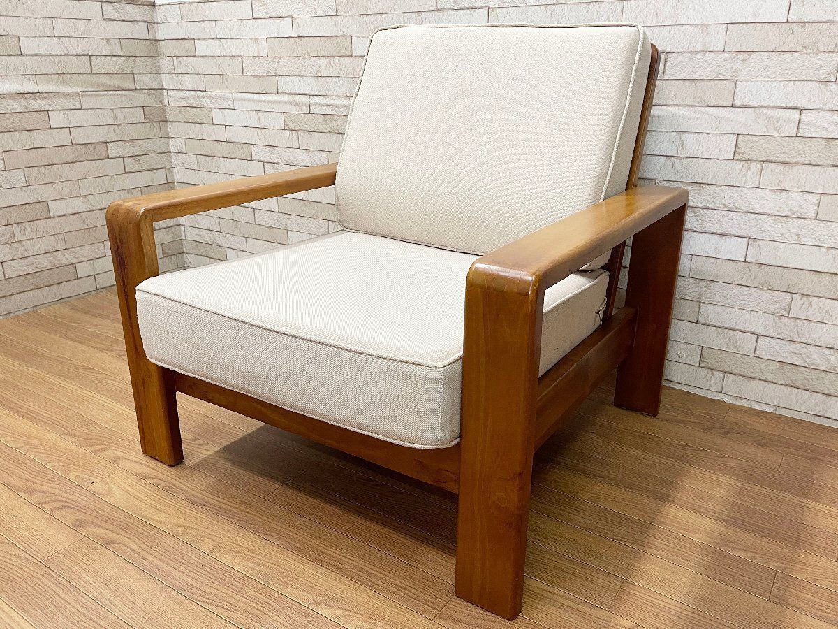 □スキャンティーク SCANTEAK イコン/IKON シングルソファ 1P チーク材