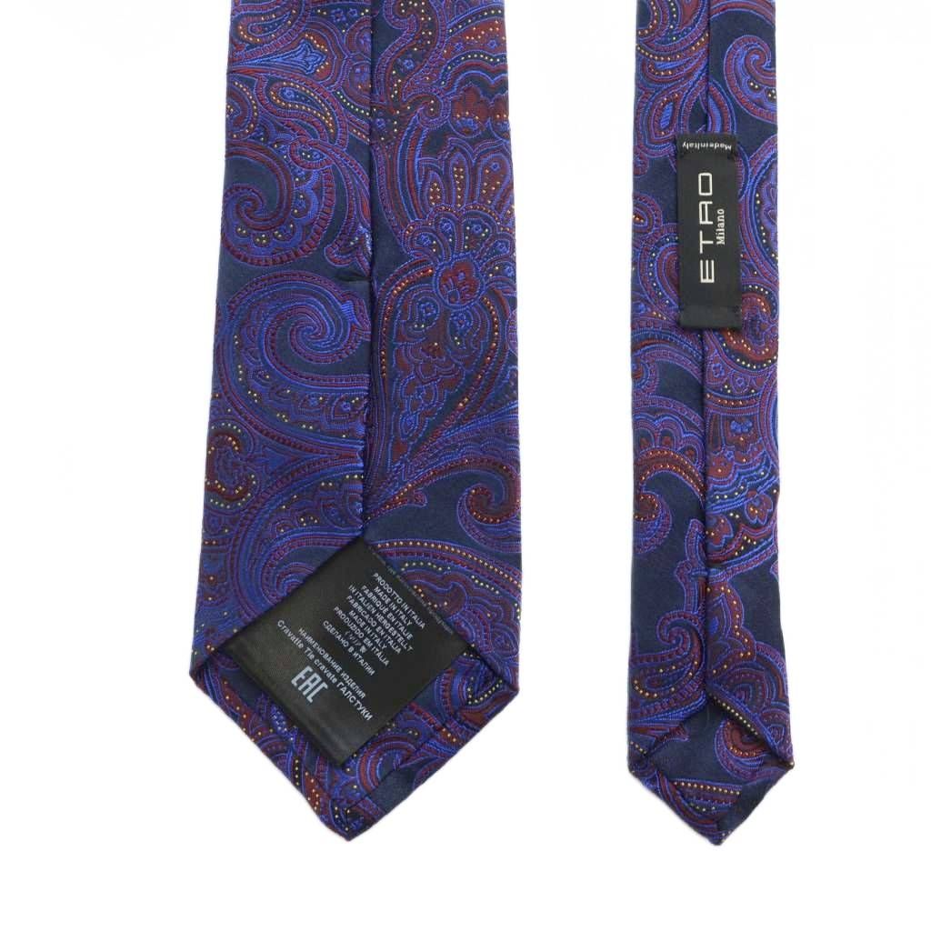 エトロ ETRO ネクタイ レギュラータイ 絹 シルク ペイズリー柄 ロゴ 絹