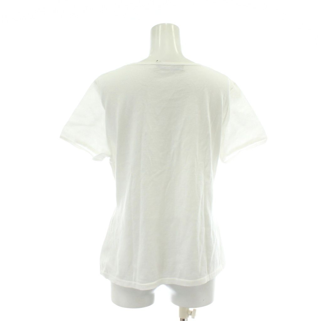 レオナール LEONARD ニット セーター シルク混 半袖 クルーネック 花柄