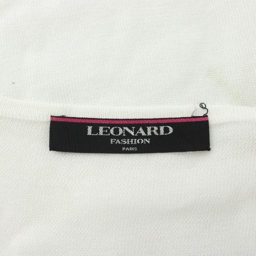 レオナール LEONARD ニット セーター シルク混 半袖 クルーネック 花柄