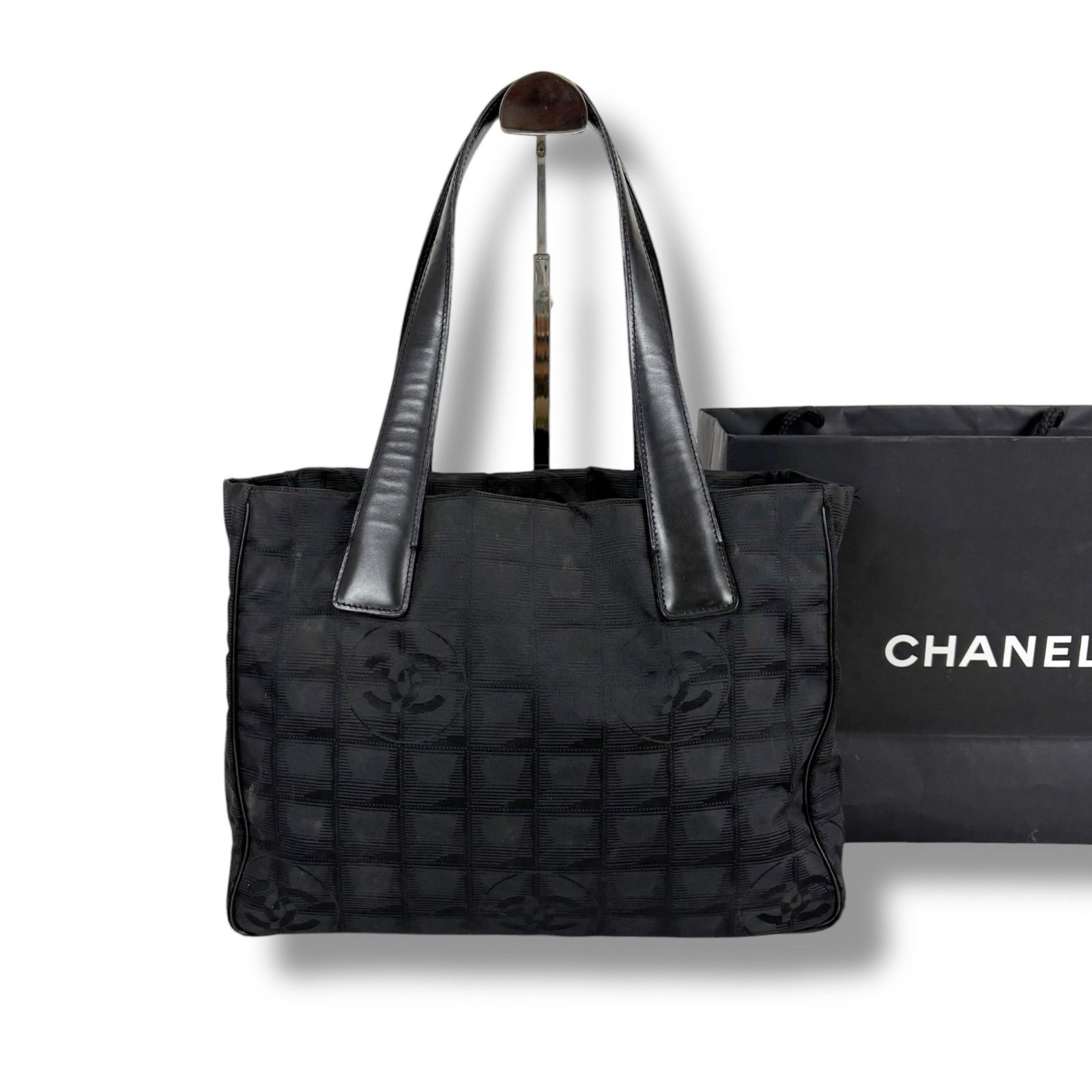 CHANEL シャネル ミニトートバッグ ニュートラベルライン ブラック 黒 