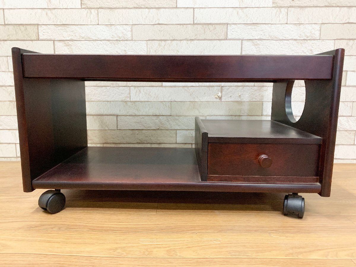 □九州民芸家具 座敷ワゴン キャスター付き 引き出し 収納 飾り台 昭和