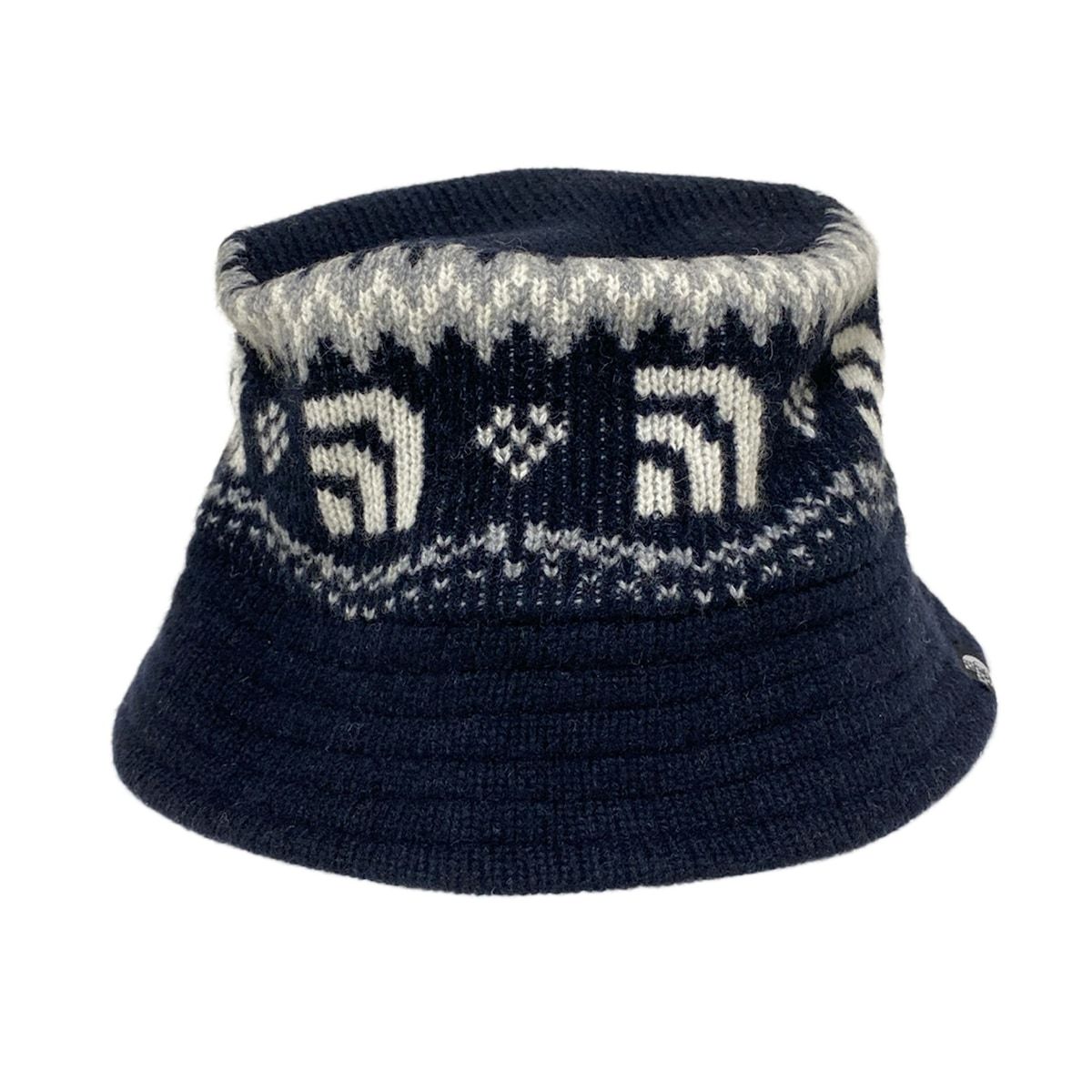 THE NORTH FACE ノースフェイス ハット L ハーフ ドーム ノルディック ウール NN 42435 黒 白 ライトグレー ノルディック柄