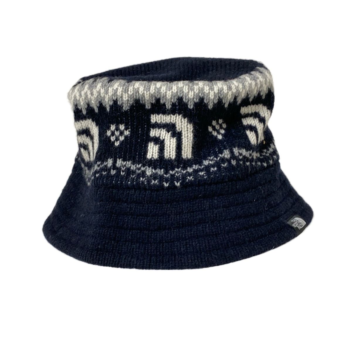 THE NORTH FACE ノースフェイス ハット L ハーフ ドーム ノルディック ウール NN 42435 黒 白 ライトグレー ノルディック柄