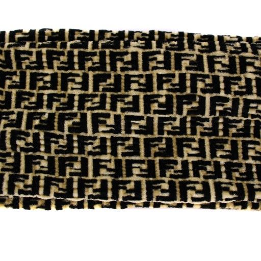 フェンディ FENDI マフラー ストール ズッカ柄 ブラック ベージュ /BM