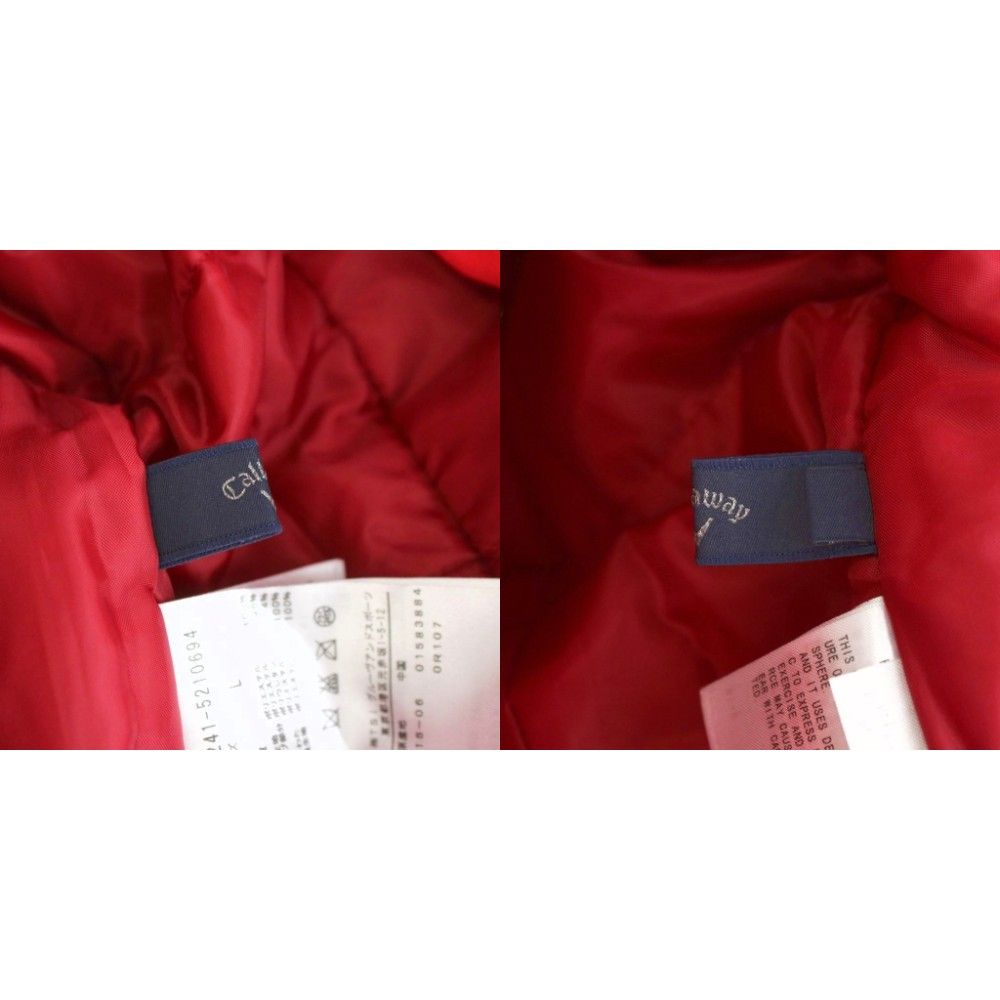 キャロウェイ CALLAWAY 中綿ジャケット ブルゾン L 赤 レッド チェック