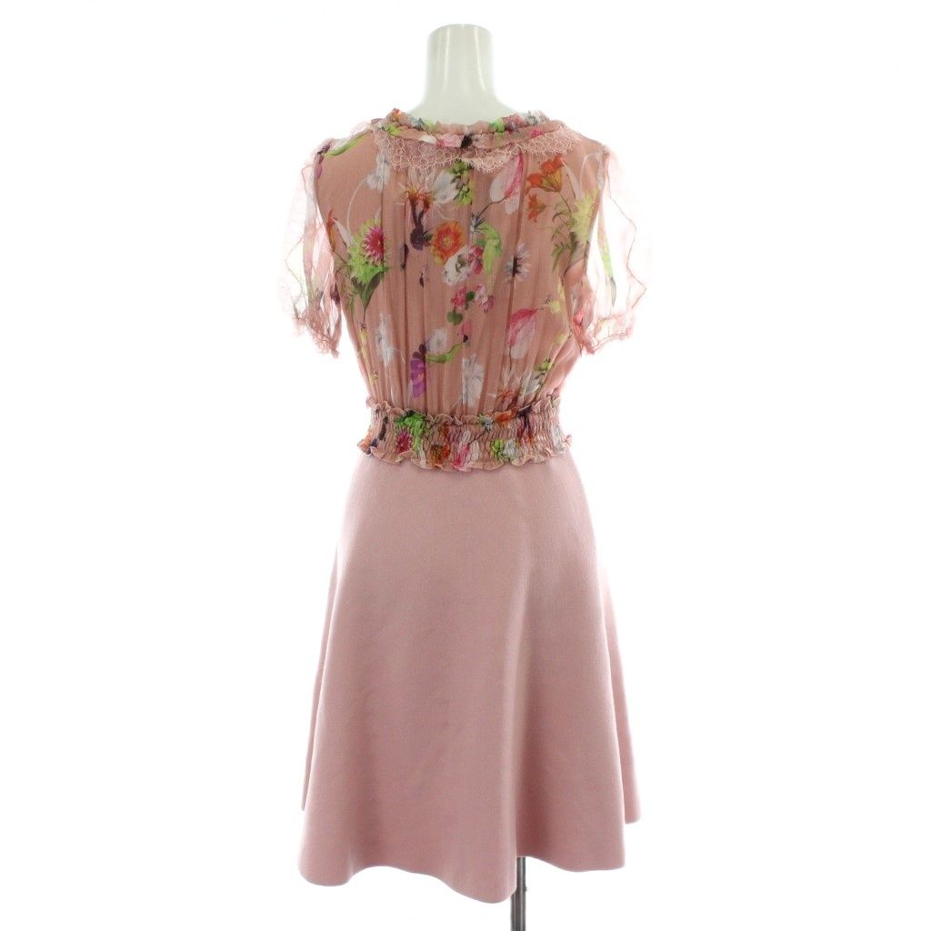 ブルマリン Blumarine ワンピース 絹 シルク 38 ピンク マルチカラー