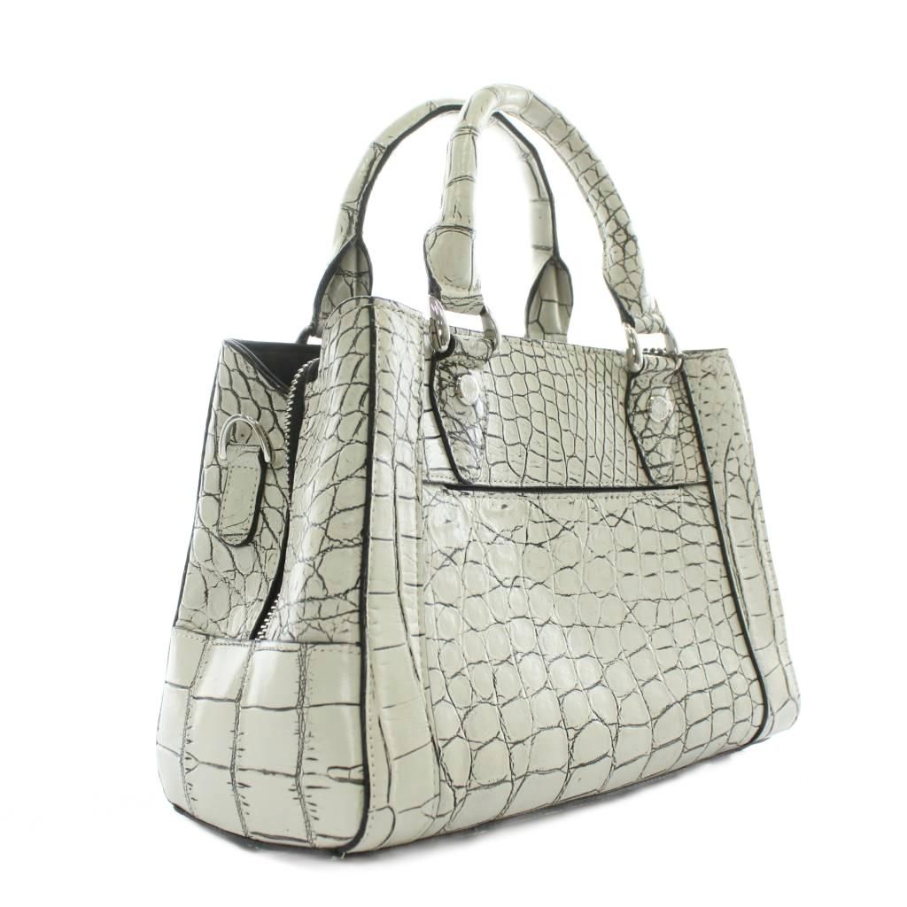 ノーブランド JRA ハンドバッグ ショルダー 2WAY レザー クロコダイル