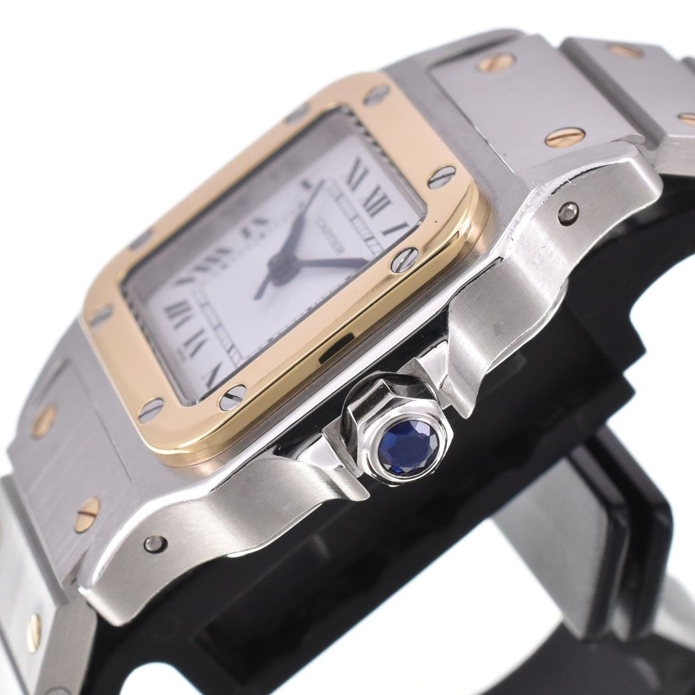 カルティエ CARTIER サントスガルベ SM SS/K18YG 自動巻き レディース