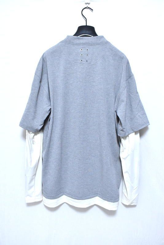 ラッセルノ ゴルフ レイヤード プリント モックネック L S 4 M RS 2310601 グレー ゴルフウェア