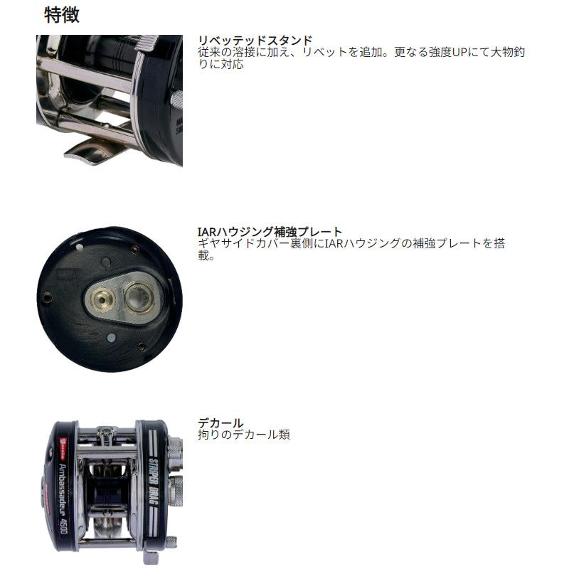 アブガルシア アンバサダー 5500 ストライパー ブラック 未使用品 アブガルシア アンバサダー 5500 ストライパー ブラック 右ハンドル 24