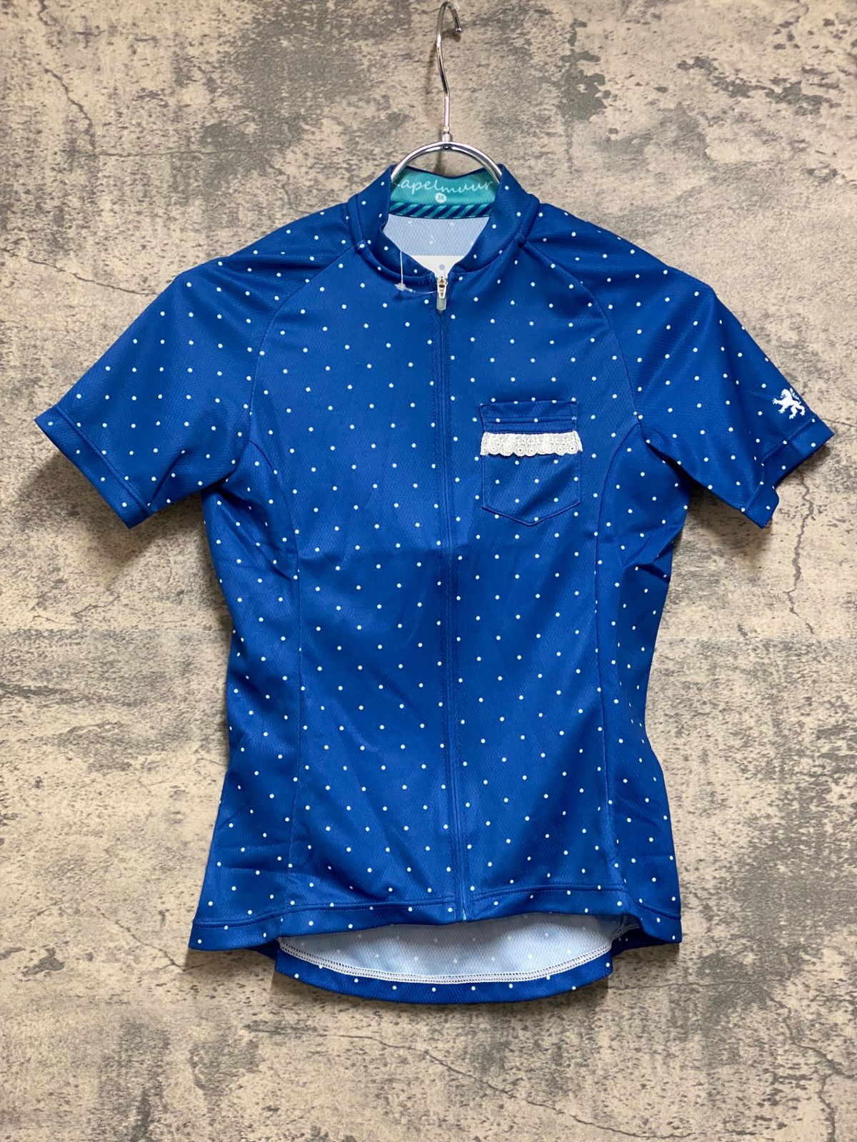 JO890 カペルミュール KAPELMUUR 半袖 サイクルジャージ ネイビー ドット 36 レディース
