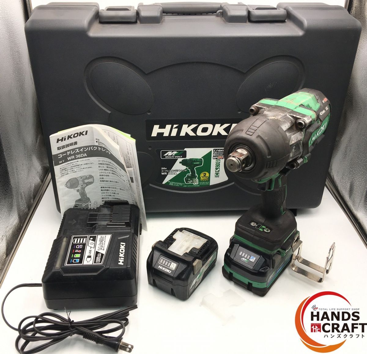 ハイコーキ HIKOKI 36 V コードレス インパクトレンチ WR DA バッテリ× 付き 充電器付き UC 18 YDL