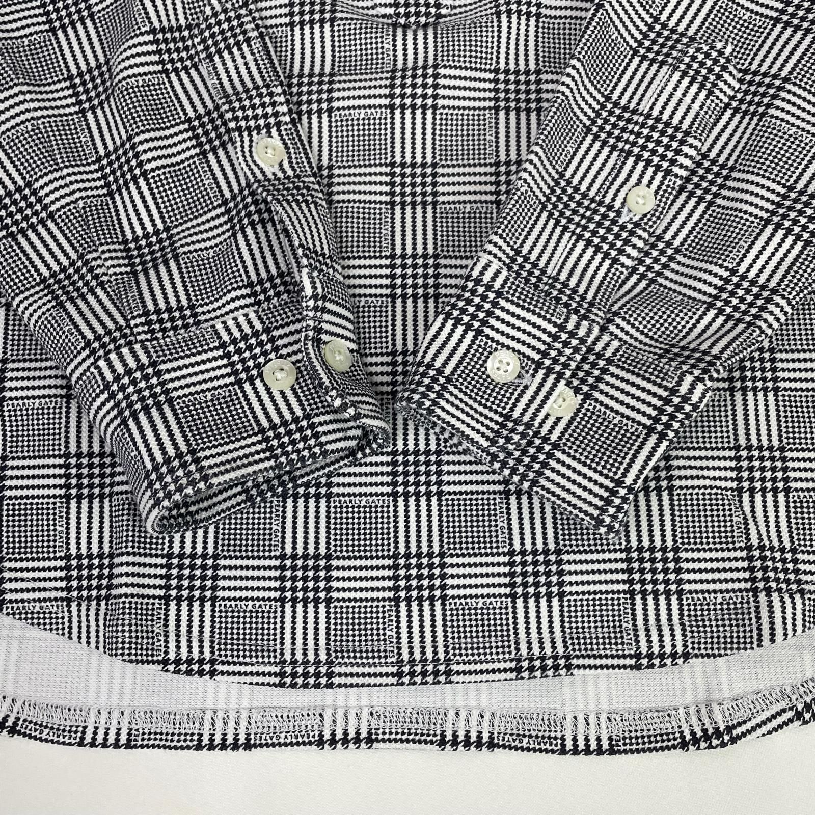 中古 メンズ パーリーゲイツ PEARLY GATES 長袖ポロシャツ 4(M) 白×黒