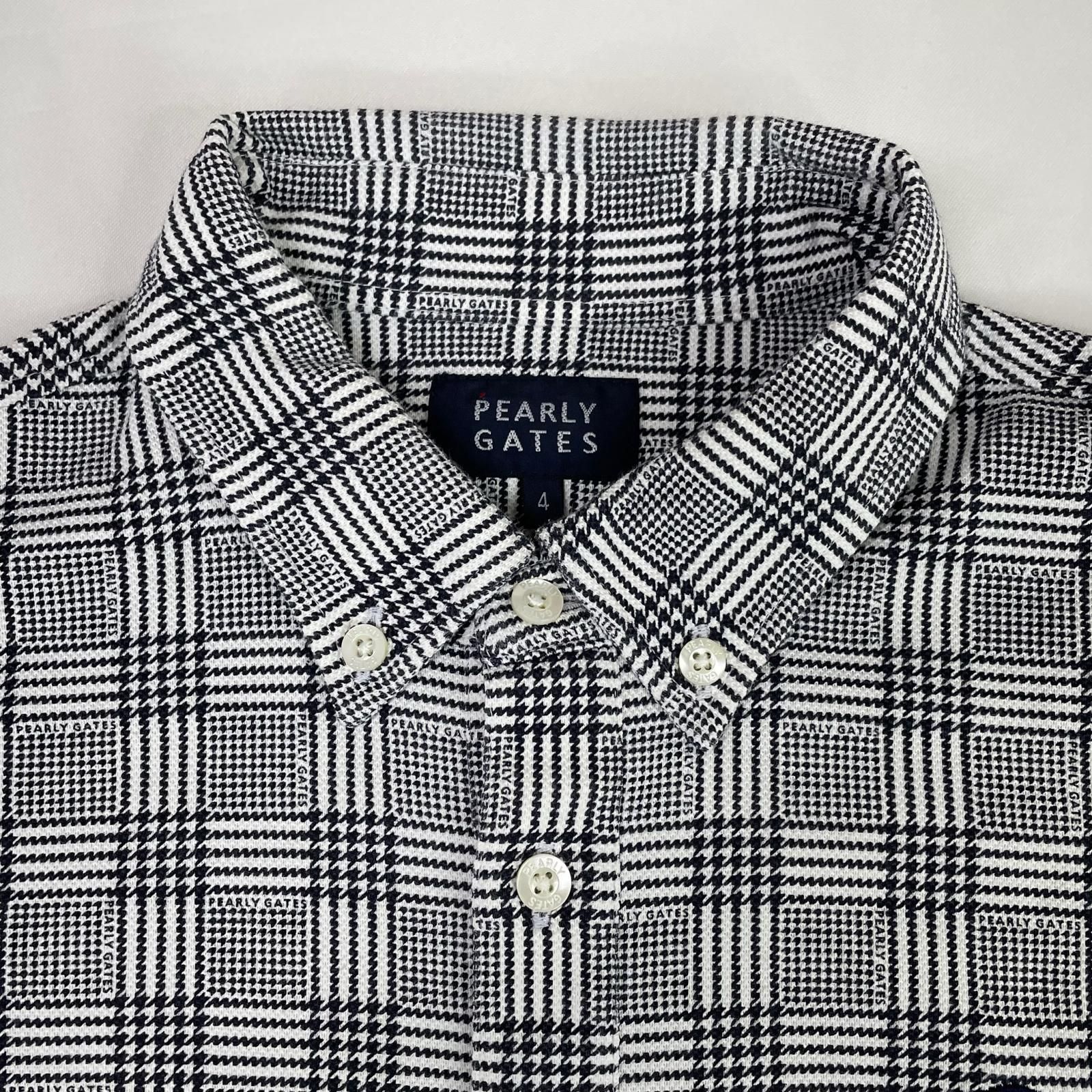 中古 メンズ パーリーゲイツ PEARLY GATES 長袖ポロシャツ 4(M) 白×黒