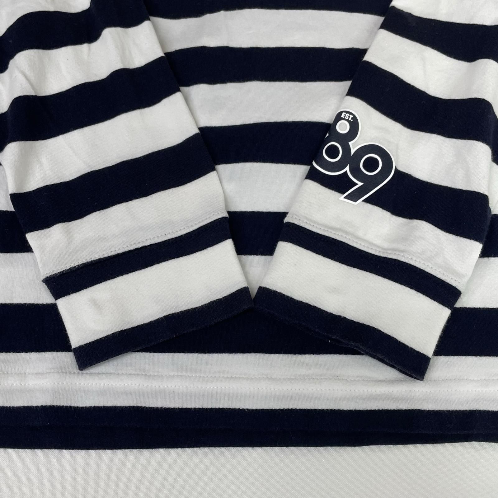 メンズ パーリーゲイツ PEARLY GATES 長袖シャツ 5(L) 白×紺 ボーダー