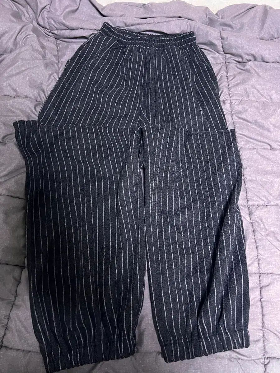 Hono Report イージー BIG パンツ ブラック ストライプ 1 サイズ