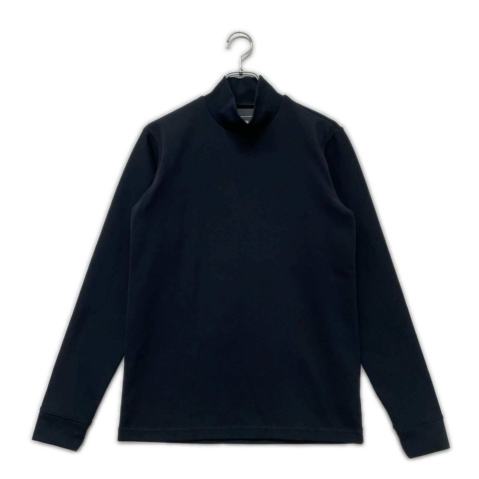 メンズ ピージージー PGG 長袖シャツ 4 M 黒 モックネック ラインデザイン ストレッチ