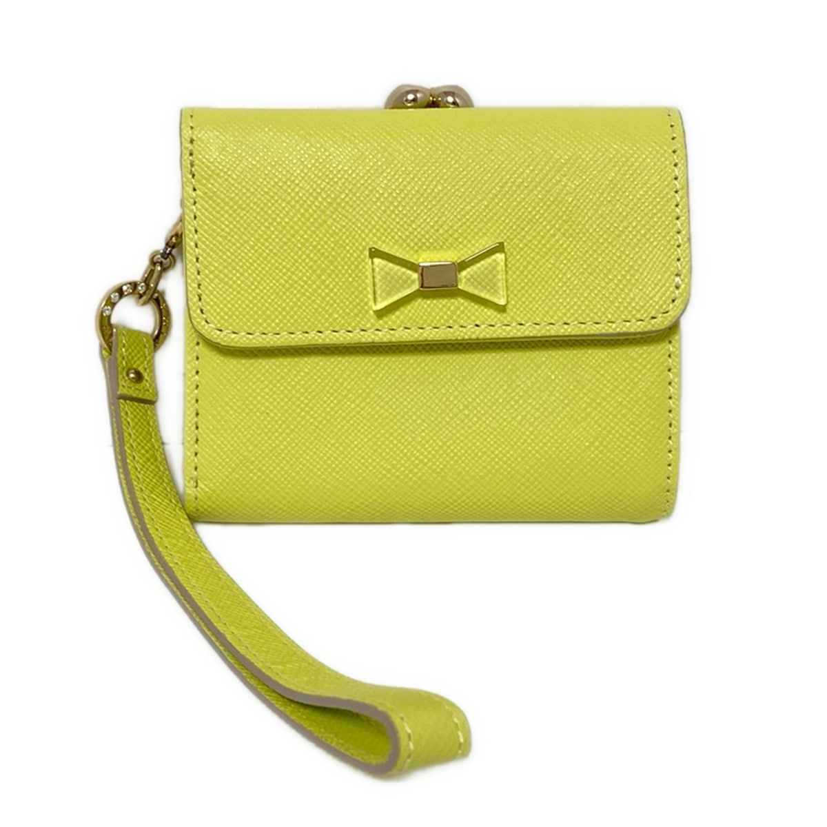 ANTEPRIMA(アンテプリマ) 3つ折り財布 - ライトイエロー がま口 レザー