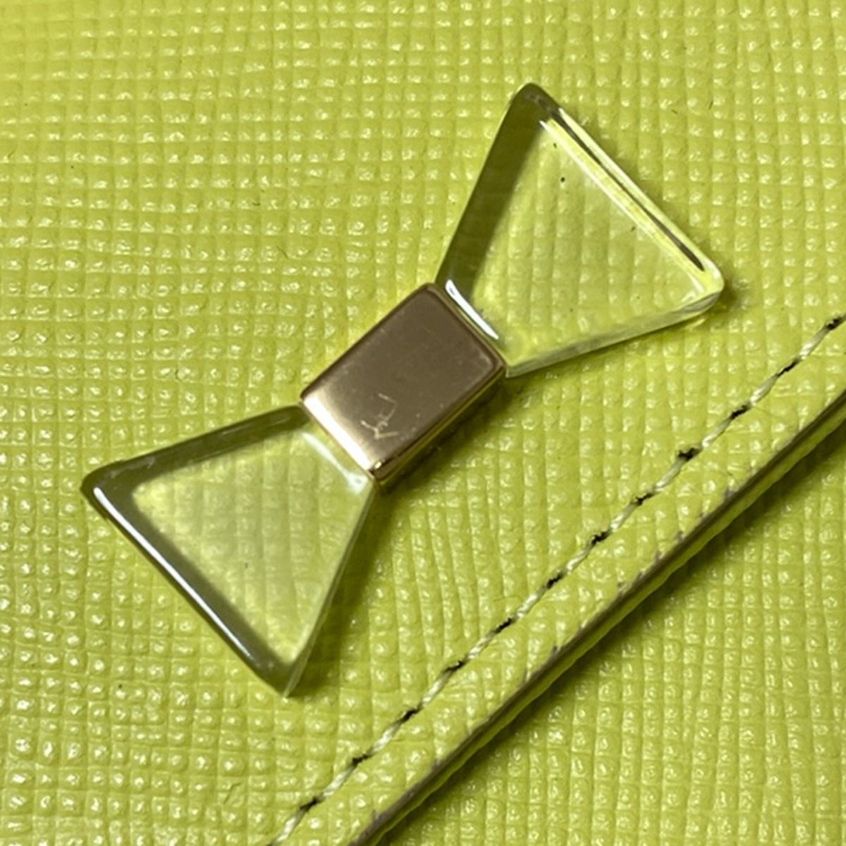 ANTEPRIMA(アンテプリマ) 3つ折り財布 - ライトイエロー がま口 レザー