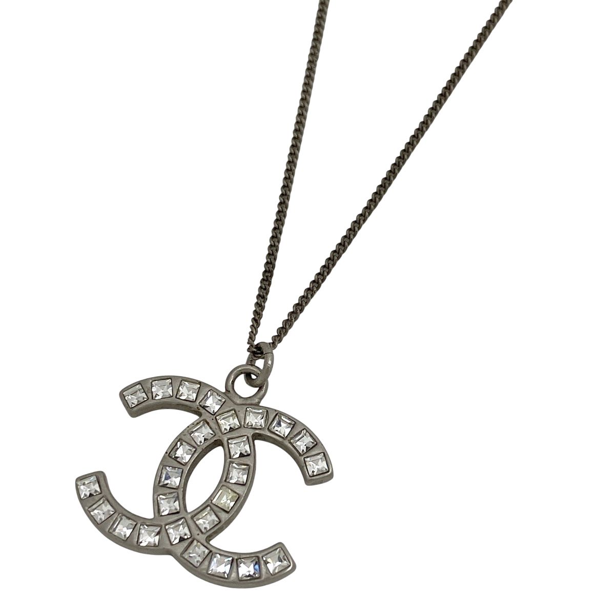 シャネル CHANEL ココマーク ラインストーン ネックレス CC ネックレス
