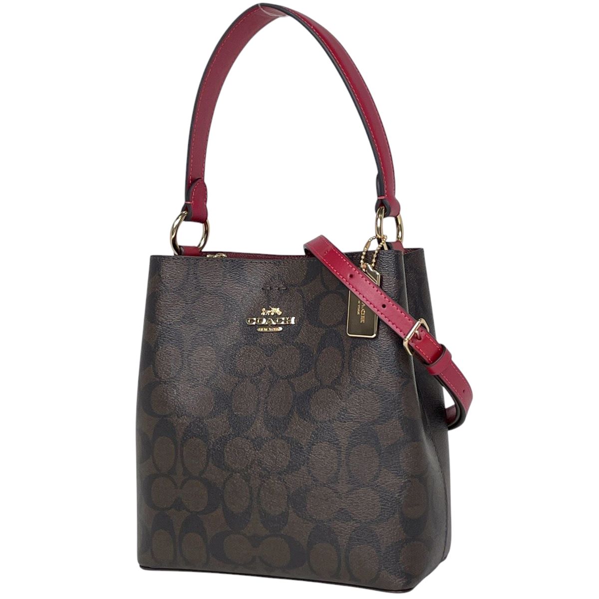 コーチ COACH シグネチャー ハンドバッグ スモール タウン バケット 
