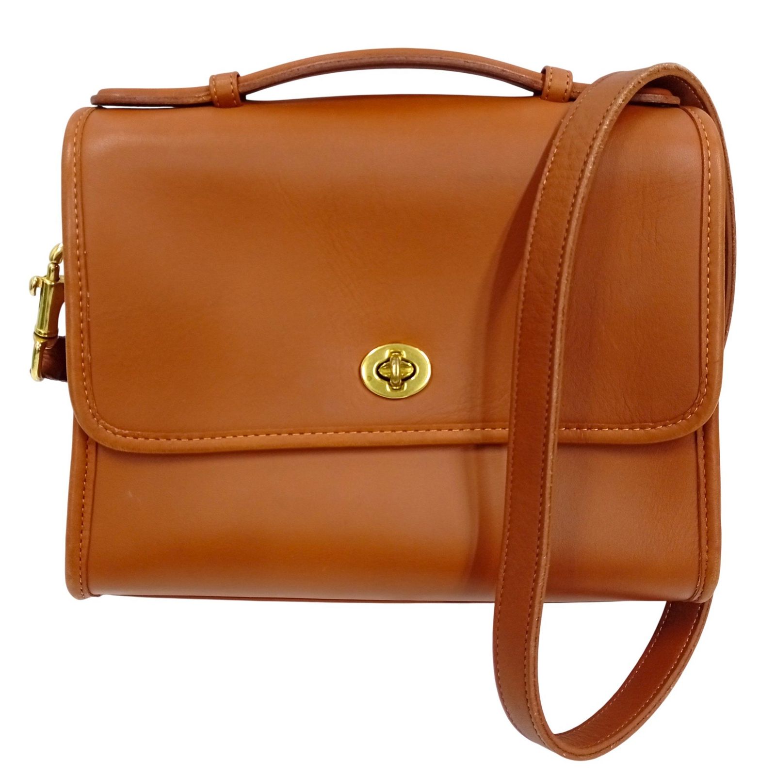 COACH コーチ レザー 2WAYショルダーバッグ 340 ターンロック オールド