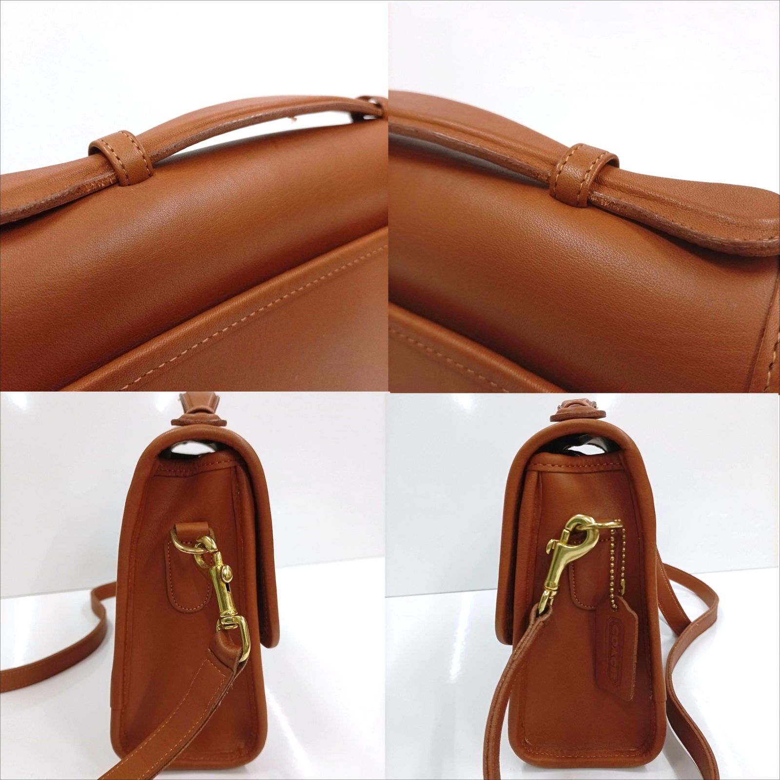 COACH コーチ レザー 2WAYショルダーバッグ 340 ターンロック オールド