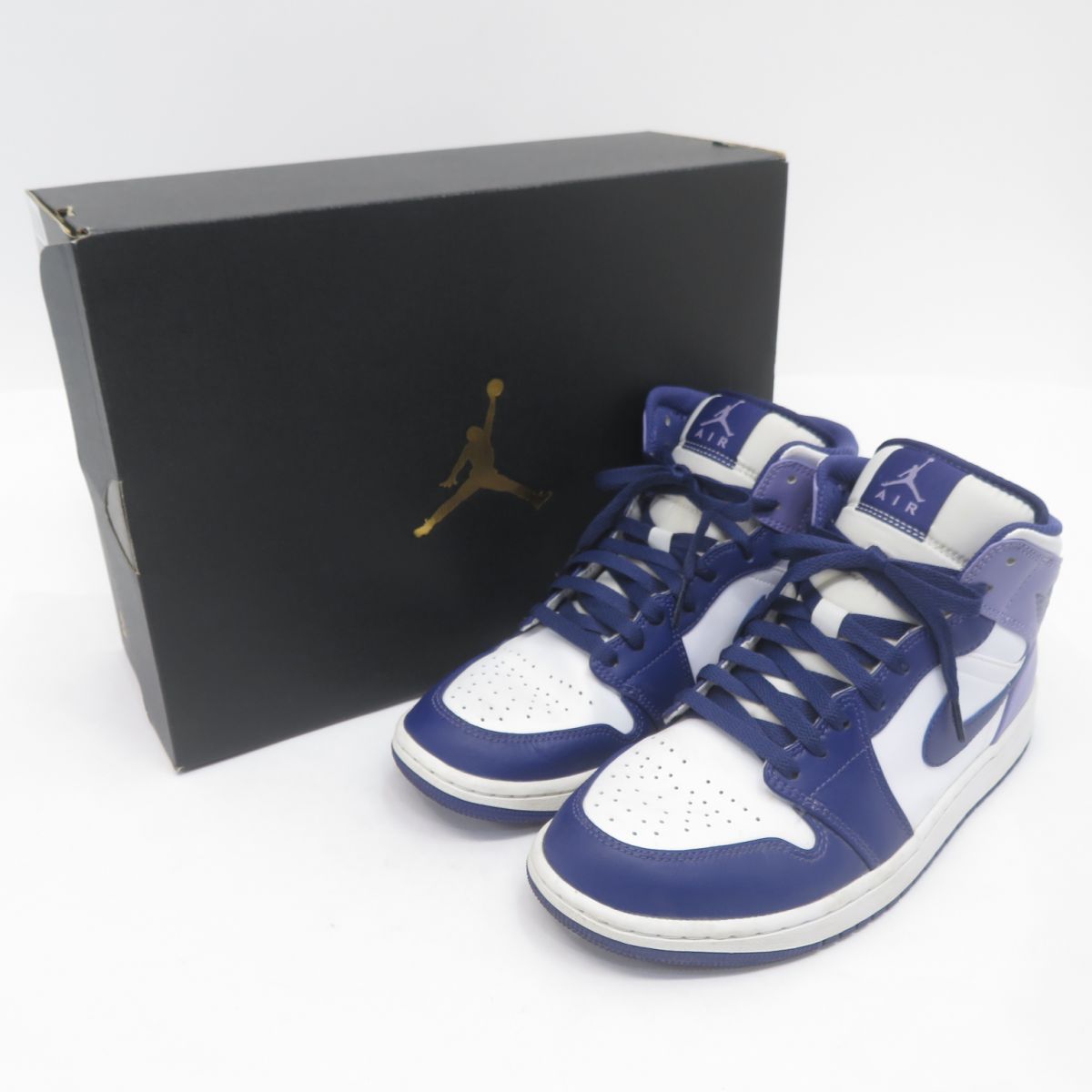 Nike AirJordan1Mid True Blue 27cm正規品 箱付き 人気 おすすめ 新品Nike Air Jordan 1 Mid箱付き 送料無料 【公式通販】