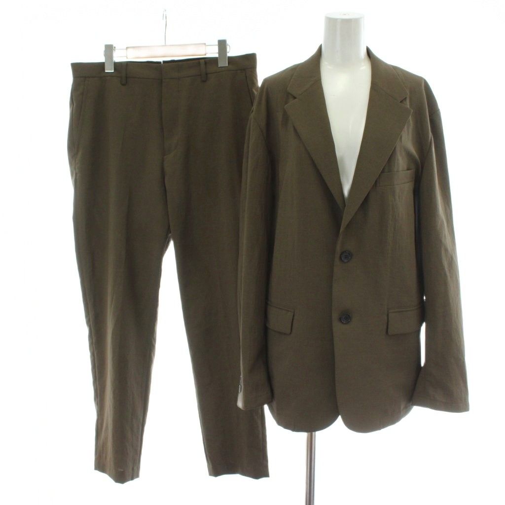 ジャーナル JOURNAL 24 SS セットアップ テーラードジャケット パンツ シングル 2 B L ブラウン EVALET ストレッチ ウォッシャブル 裏地なし24 010 600 5550 1 0