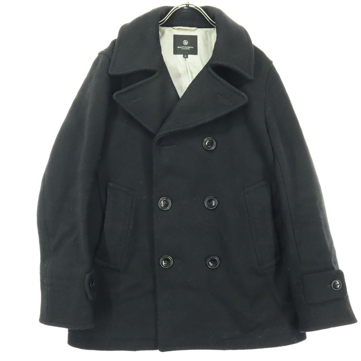 新品 BEAUTY&YOUTH UNITED ARROWS ピーコート 黒 XS BEAUTY＆YOUTH ビューティーアンドユース 長袖 ピーコート S ブラック