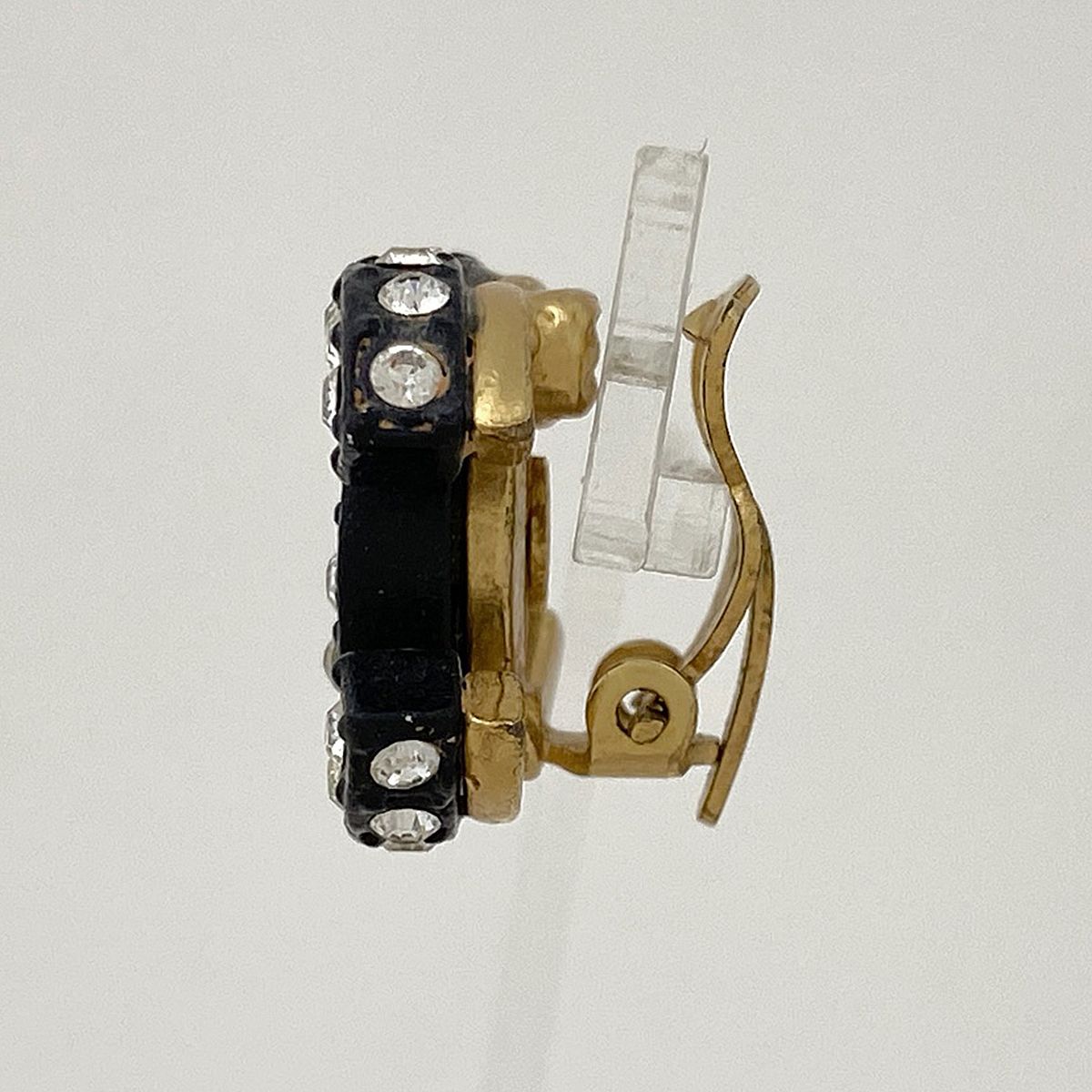 シャネル CHANEL ココマーク ラインストーン イヤリング プラスチック