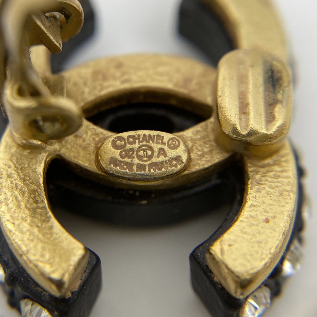 シャネル CHANEL ココマーク ラインストーン イヤリング プラスチック