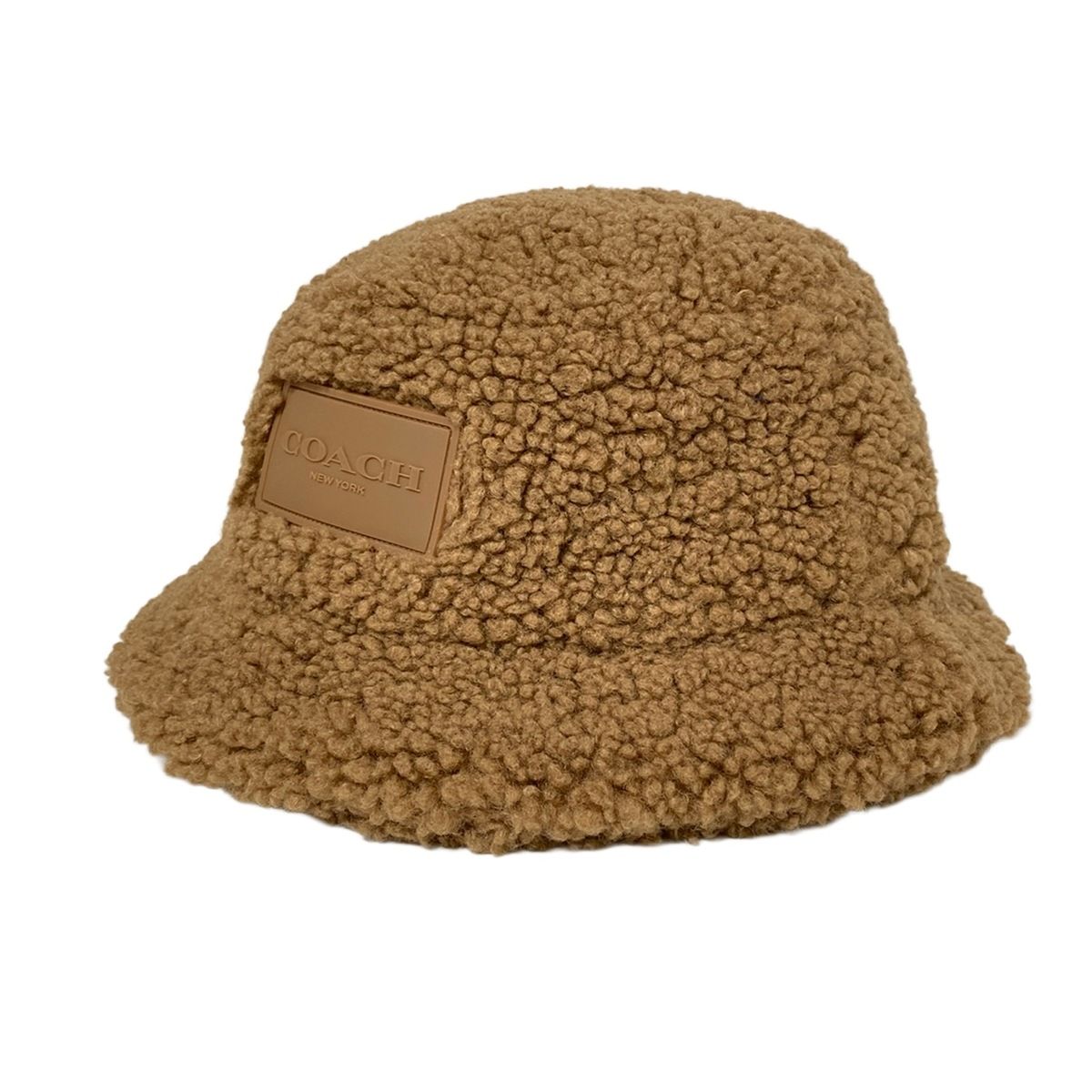 COACH(コーチ) 帽子 M/L美品 シェルパ バケット ハット CY049 ベージュ