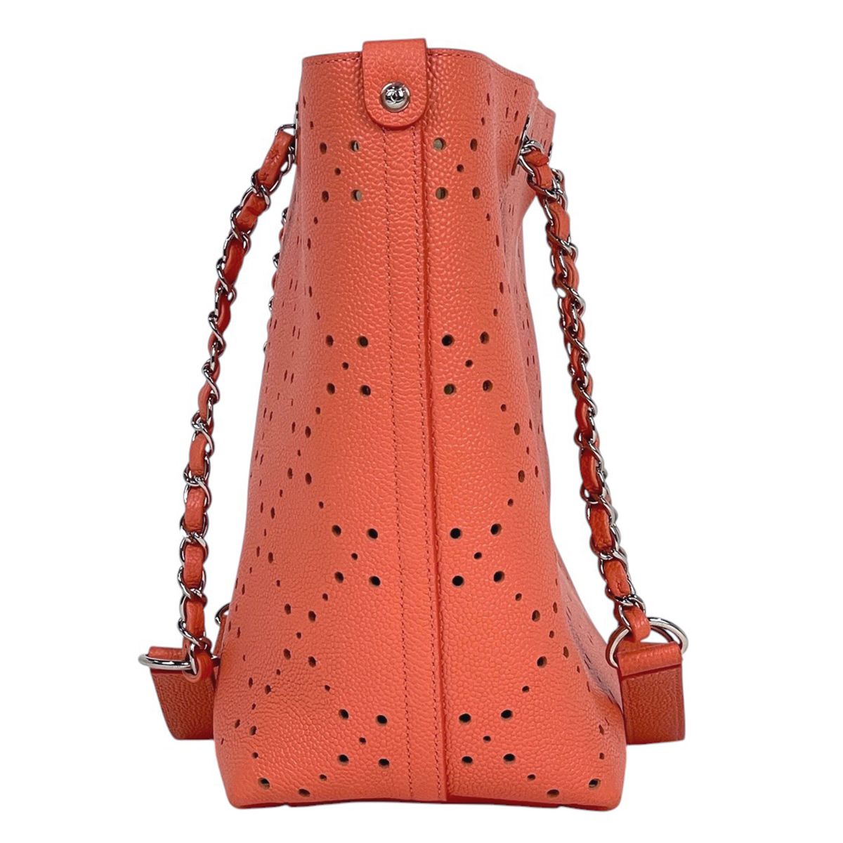 シャネル CHANEL ココマーク チェーントートバッグ パンチング