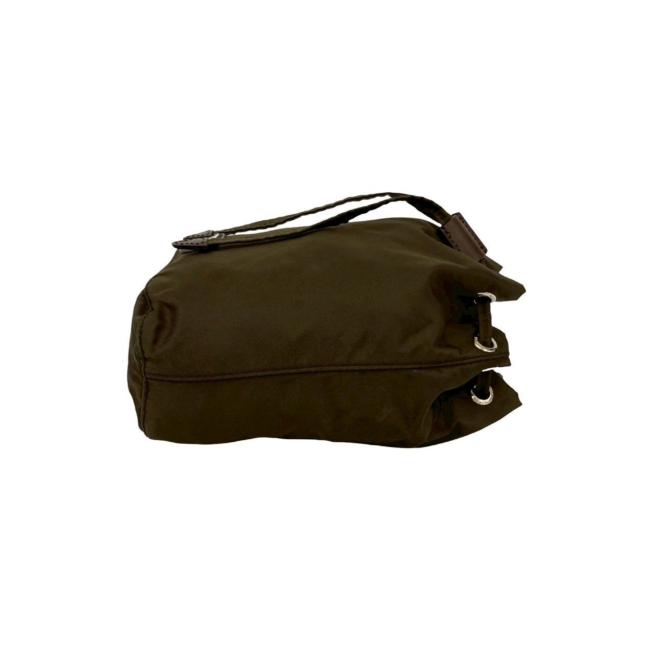 極 美品 PRADA プラダ 三角ロゴ プレート 金具 レザー 本革 テスート