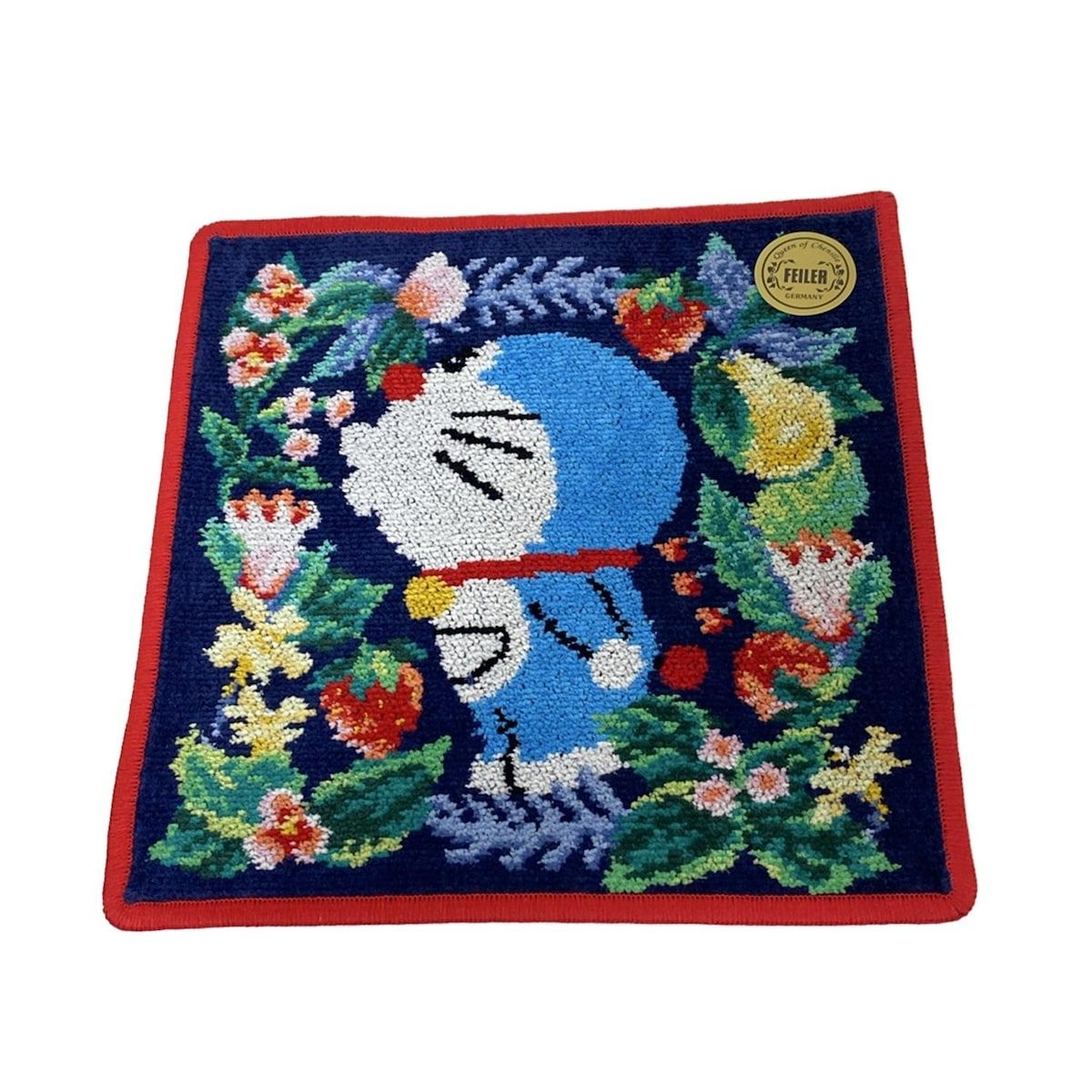 FEILER(フェイラー) 小物新品同様 - 黒×レッド×マルチ ハンドタオル