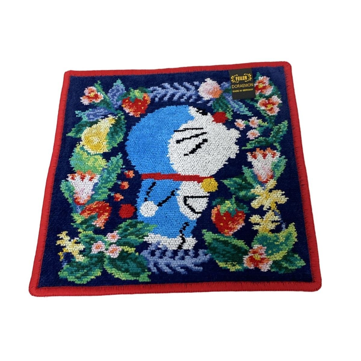 FEILER(フェイラー) 小物新品同様 - 黒×レッド×マルチ ハンドタオル