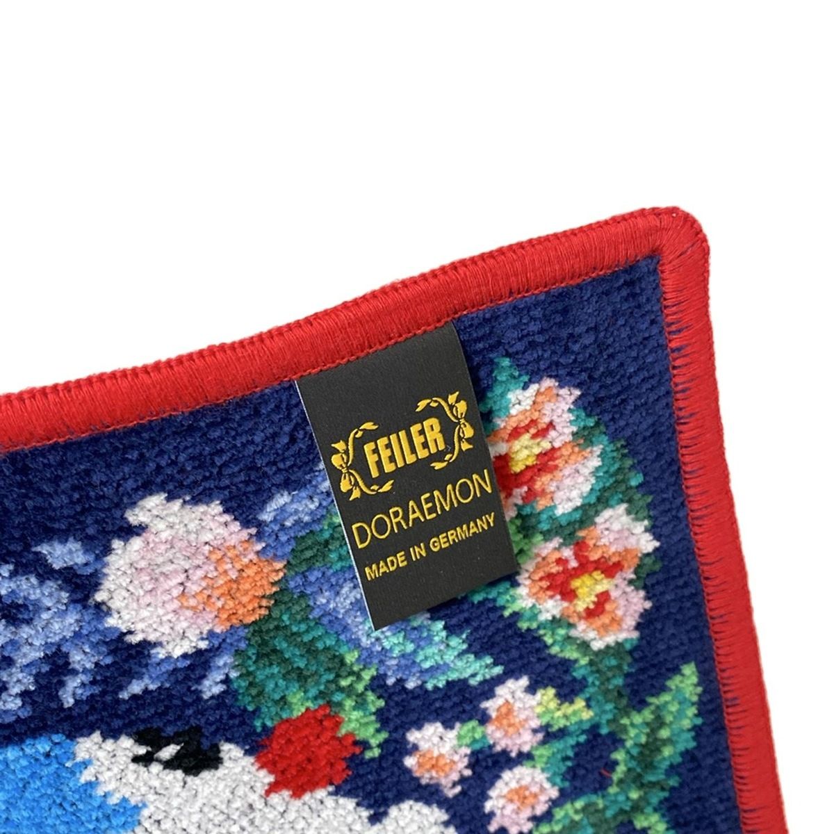 FEILER(フェイラー) 小物新品同様 - 黒×レッド×マルチ ハンドタオル