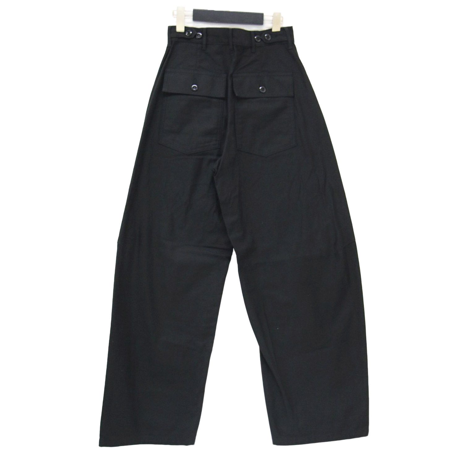 HYKE ベイカーパンツ ミリタリーパンツ ブラック 美品】HYKE ハイク パンツ ブラック 黒 サイズ:1(S) | 25秋冬 バック